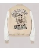 AC Milan Off White Varsity Jacket | Football Club Off White Varsity Jacket