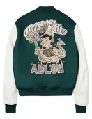 AC Milan Off White Varsity Jacket | Football Club Off White Varsity Jacket