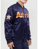 Astros Big Logo Satin Jacket Astros Big Logo Satin Jacket