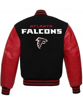 Atlanta Falcons Red and Black Varsity Jacket