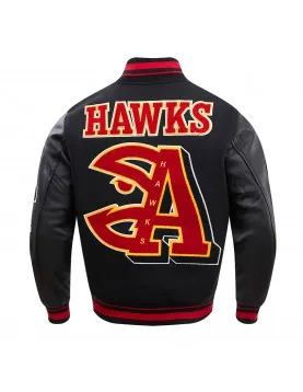Atlanta Hawks Mash Up Logo Wool Varsity Jacket