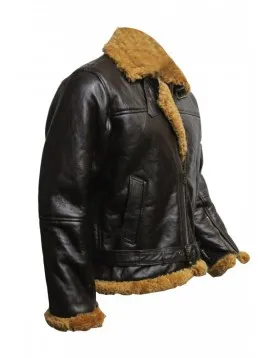 Aviator B3 Ginger Shearling Fly Sheep Bomber Leather Jacket 