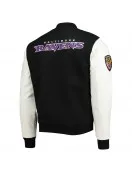 Baltimore Ravens Logo Black and White Varsity Jacket Baltimore Ravens Logo Black and White Varsity Jacket