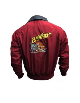 Baywatch Men's Red Lifeguard Cotton Bomber Jacket
