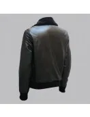 Black Bomber Leather Jacket