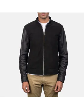 Blain Black Hybrid Bomber Jacket