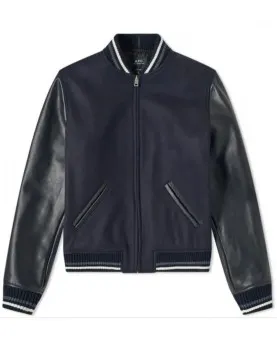 Blouson Copper A.P.C. Varsity Blue and Black Jacket