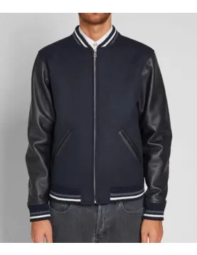 Blouson Copper A.P.C. Varsity Blue and Black Jacket