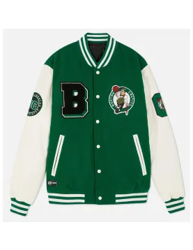 Boston Celtics Varsity Green and Off White Jacket