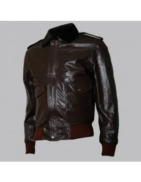 Brown MacReady Bomber Leather Jacket