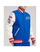 Buffalo Bills Old English Classic Rib Varsity Jacket Buffalo Bills Old English Classic Rib Varsity Jacket