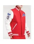 Buffalo Bills Old English Classic Rib Varsity Jacket Buffalo Bills Old English Classic Rib Varsity Jacket