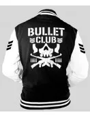 Bullet Club Letterman Black and White Jacket Bullet Club Letterman Black and White Jacket