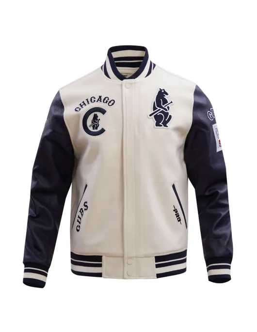 Chicago Cubs Retro Classic Navy Blue Wool Varsity Jacket Chicago Cubs Retro Classic Navy Blue Wool Varsity Jacket