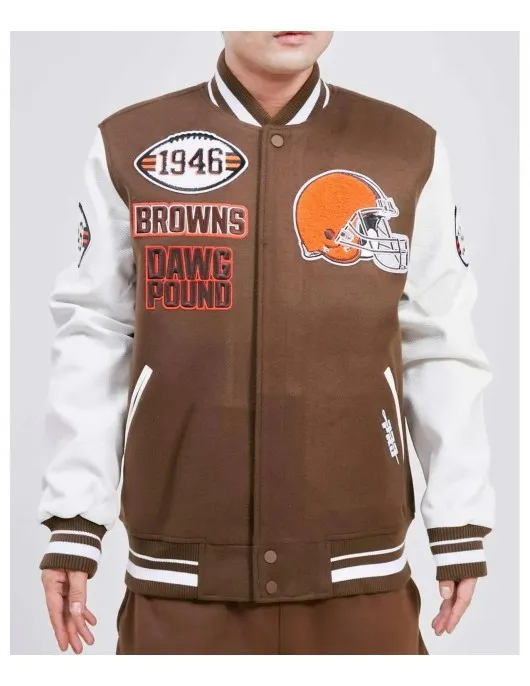 Cleveland Browns Mash Up Varsity Jacket