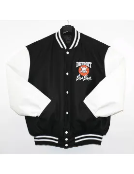 Detroit Bad Boys Varsity Black and White Jacket