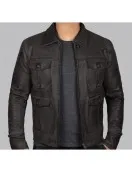 Expendable Distressed Mens Vintage Black Leather Jacket Expendable Distressed Mens Vintage Black Leather Jacket