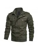 Finley Green Cotton Bomber Jacket for Men's