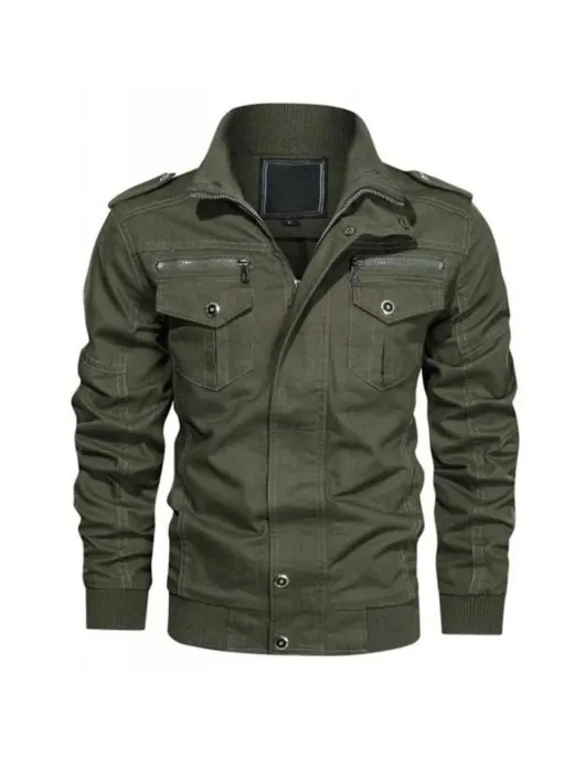 Finley Green Cotton Bomber Jacket for Men's Finley Green Cotton Bomber Jacket for Men's