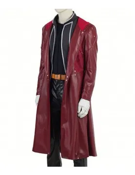 Fullmetal Maroon Leather Coat