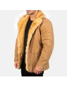 Furlong Beige Leather Coat