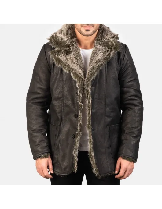 Furlong Black Leather Coat Furlong Black Leather Coat