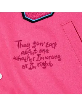 Gag City Pink Varsity Jacket