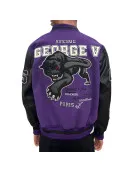 George V Panther Red Wool Varsity Jacket