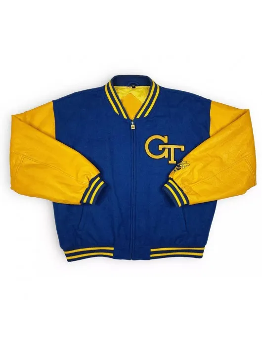 Georgia Tech 90’s Blue and Yellow Varsity Jacket Georgia Tech 90’s Blue and Yellow Varsity Jacket
