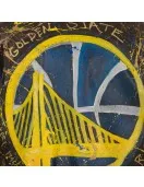 Golden State Warriors Painted Leather Jacket