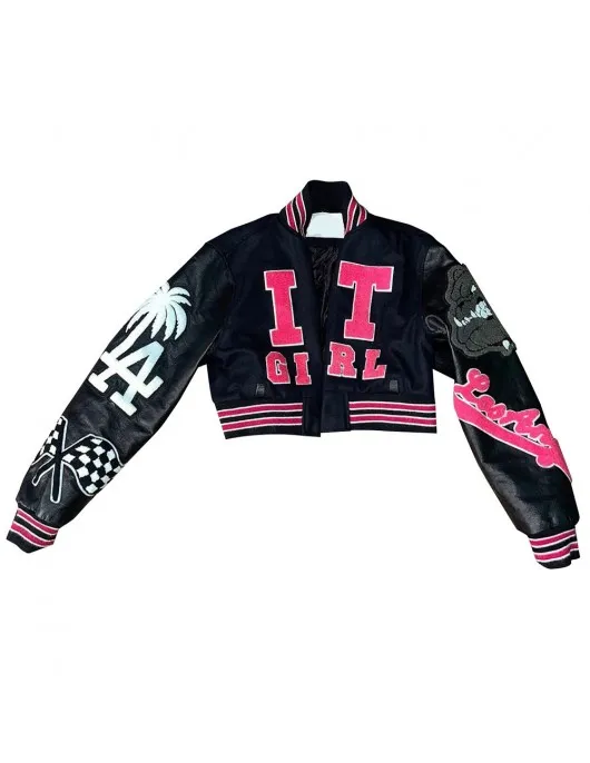 It Girl Marlenciaga Angel Varsity Jacket It Girl Marlenciaga Angel Varsity Jacket