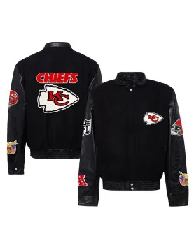 JH Kansas City Chiefs Varsity Black Jacket