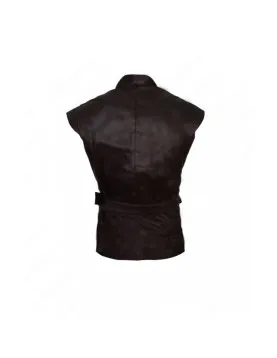 Joshua Sasse Galavant Brown Leather Vest