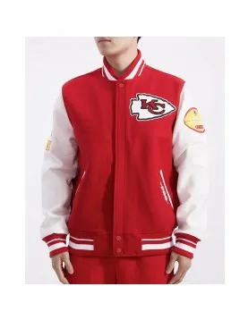 Kansas City Chiefs Old English Classic Rib Varsity Jacket