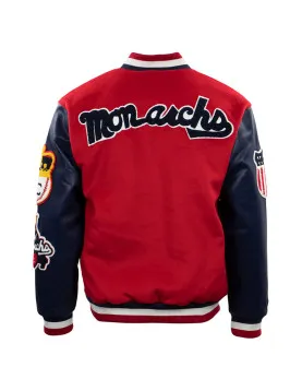 Kansas City Monarchs Red and Navy Varsity Jacket