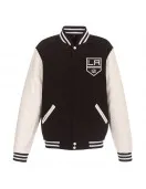 LA Kings Varsity Black and White Jacket LA Kings Varsity Black and White Jacket