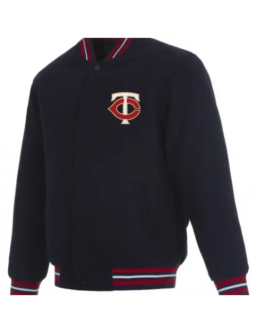Letterman Minnesota Twins Navy Blue Wool Jacket
