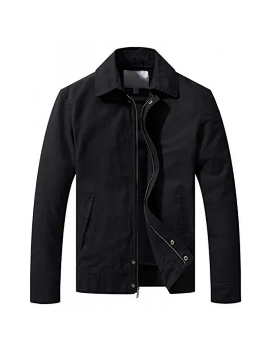 Lewis Black Casual Military Jacket For Men's