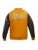 Los Angeles Lakers Classic Wool And Leather Varsity Jacket
