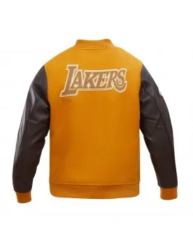 Los Angeles Lakers Classic Wool And Leather Varsity Jacket