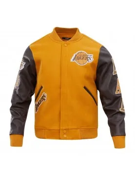 Los Angeles Lakers Classic Wool And Leather Varsity Jacket