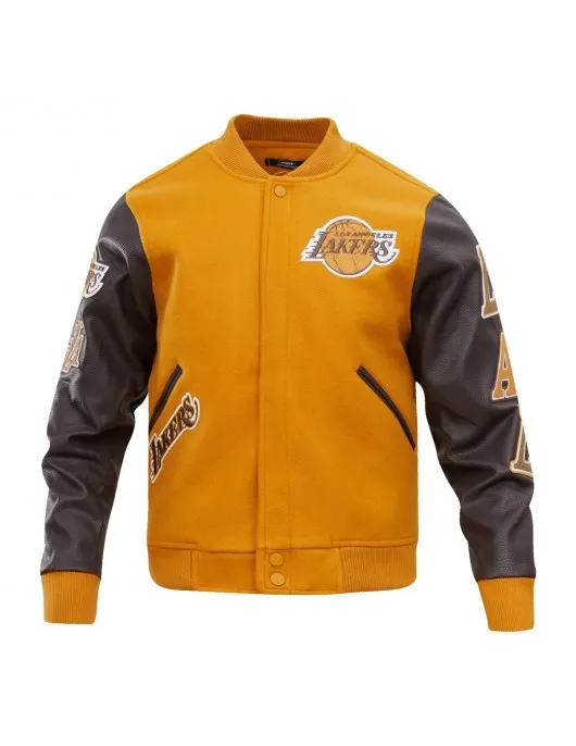 Los Angeles Lakers Classic Wool And Leather Varsity Jacket