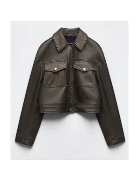 Love Is Blind Micah Lussier Cropped Leather Jacket
