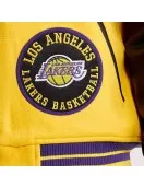 Mash Up Los Angeles Lakers Varsity Yellow and Black Jacket