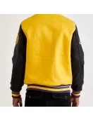 Mash Up Los Angeles Lakers Varsity Yellow and Black Jacket