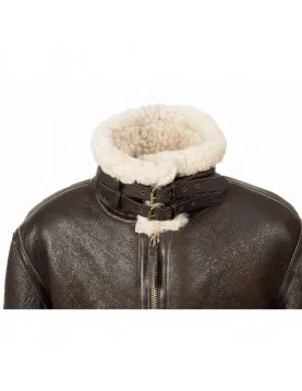 Men B3 Sheepskin Leather Bomber Aviator Jacket