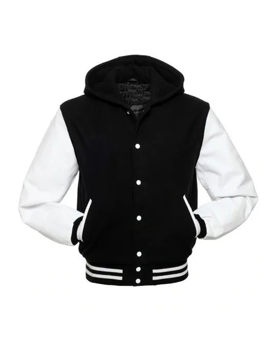 Men Varsity Hooded Jacket Men Varsity Hooded Jacket
