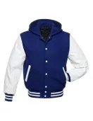 Men Varsity Hooded Jacket Men Varsity Hooded Jacket