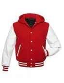 Men Varsity Hooded Jacket Men Varsity Hooded Jacket