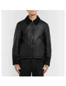 Men's Aviator Shearling Lined Leather And Suede Jacket Men's Aviator Shearling Lined Leather And Suede Jacket